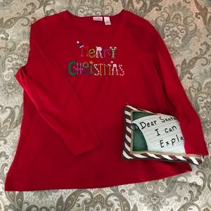Kim "Woman" Long Sleeve Christmas T-Shirt - 2X
